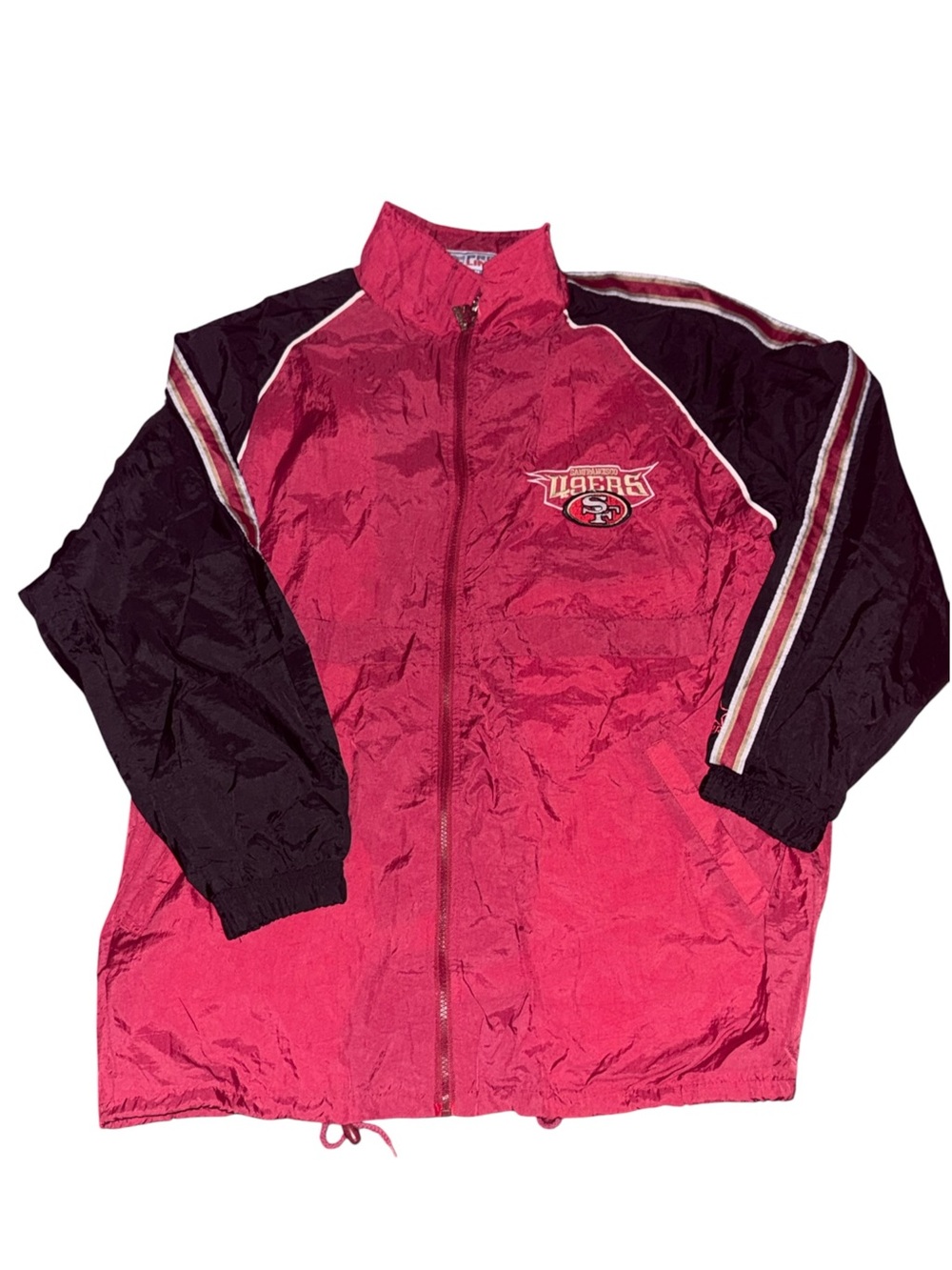 90s NFL STARTER Red and Black SF 49ers Windbreaker Jacket